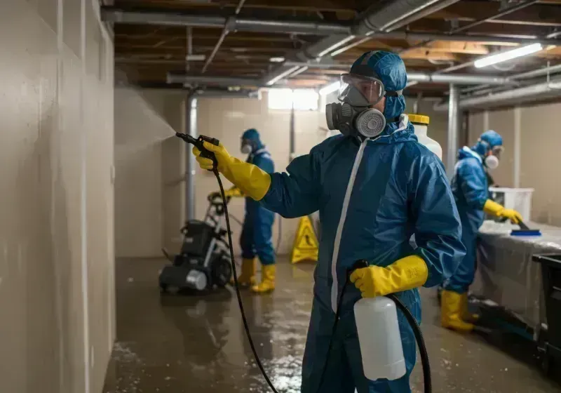 Basement Sanitization and Antimicrobial Treatment process in Lincoln Heights, OH